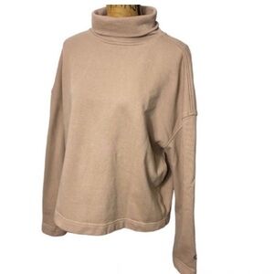 Everlane Mock/Turtleneck Organic Cotton Mauve Oversized Sweatshirt Pullover S